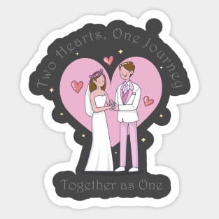 Two Heart One Journey Sticker